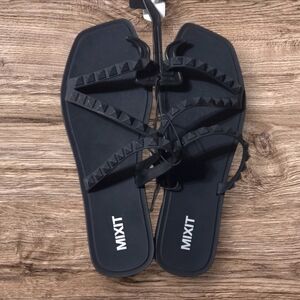 Mixit black studded strap sandals